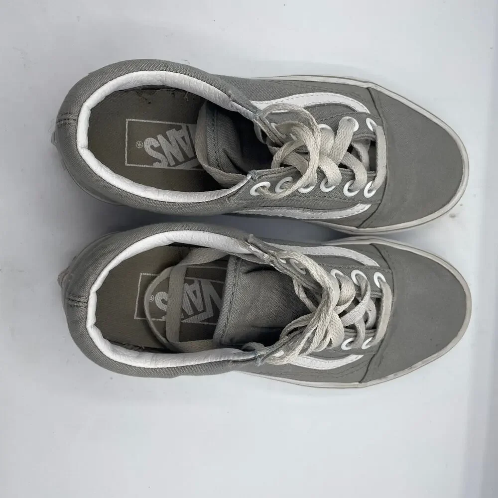 Vans Ward Skate Canvas Shoes Gray Taupe Casual Low Womens Size 5